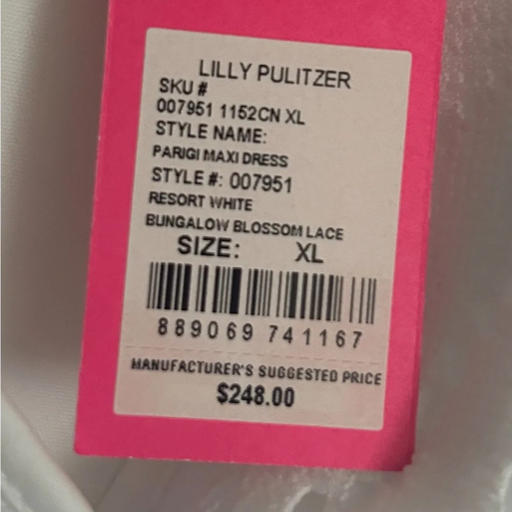 New Lilly Pulitzer Parigi Maxi Dress Resort White xl - Picture 8 of 9